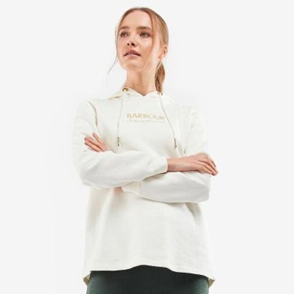 Barbour International Women's Chantilly Romana Overlayer Hoodie size 10 - Picture 2 of 9